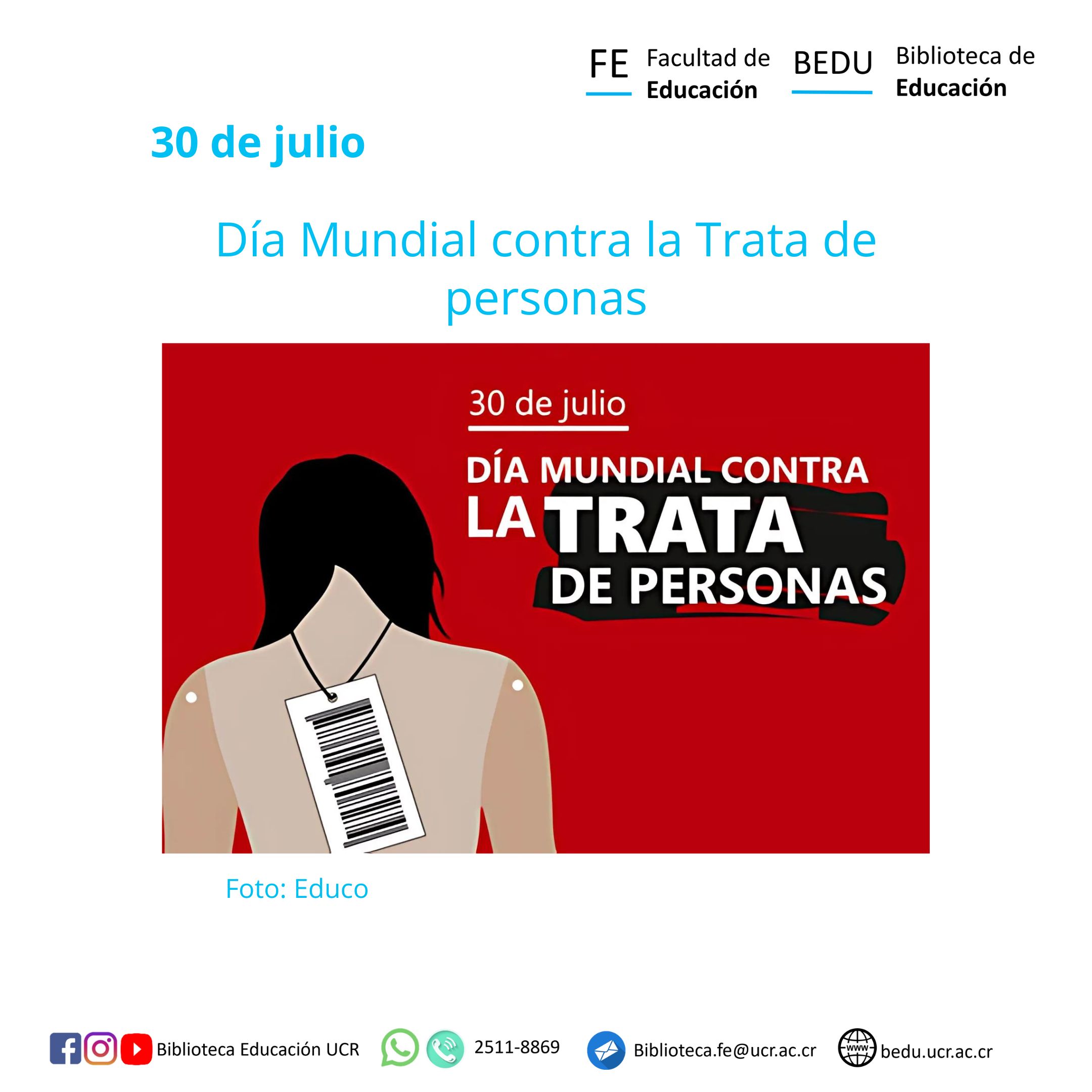 Día Mundial contra la Trata de Personas