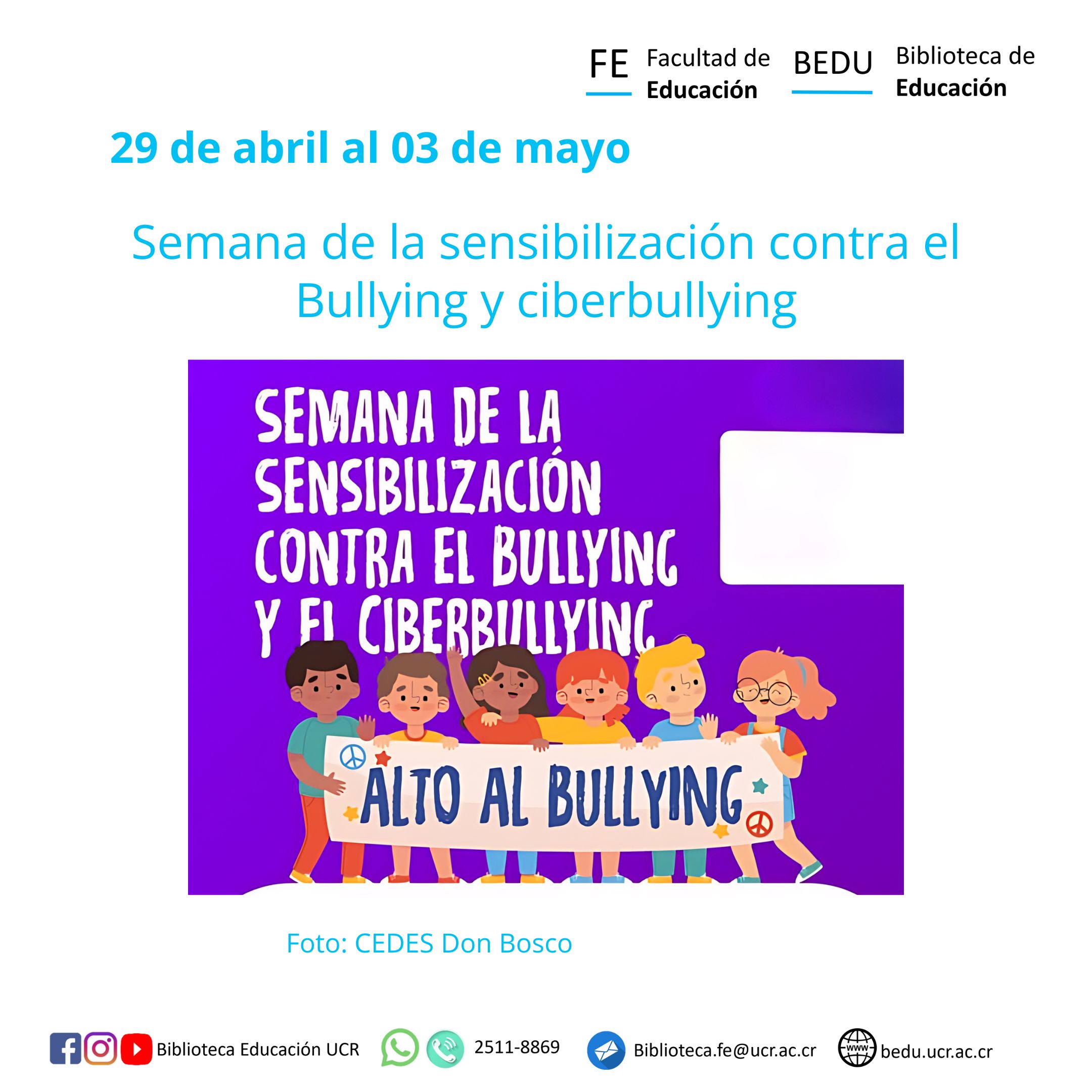 Semana de la sensibilización contra el Bullying y ciberbullying